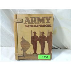 WOODEN ARMY SCRAPBOOK ALBUM