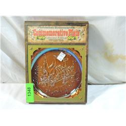 GOLD CARNIVAL GLASS BICENTENNIAL PLATE