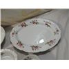Image 2 : LOT 51 WHITE PINK ROSE CHINA SET