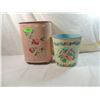 Image 1 : LOT 2 VINTAGE SMALL METAL TRASH CAN