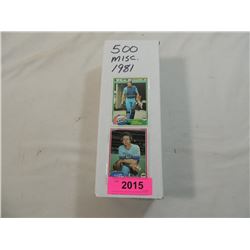 500 MISC 1981 BASEBALL CARDS
