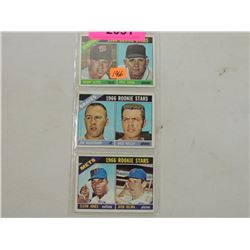 LOT 3 1966 ROOKIE STAR CARDS