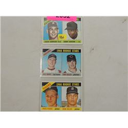LOT 3 1966 ROOKIE STAR CARDS