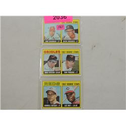 LOT 3 1967 TOPPS ROOKIE STARS BASEBALL CARD