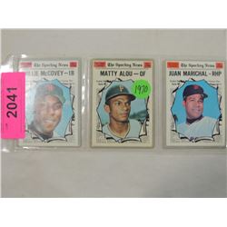 LOT 3 1970 TOPPS BASEBALL CARDS: MCCOVEY, ALOU, MA