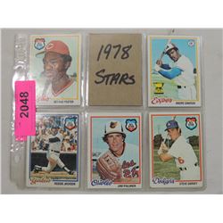 LOT 5 1978 BASEBALL STARS: FOSTER, JACKSON, PALMER
