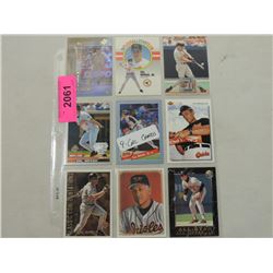 LOT 9 CAL RIPKEN JR BASEBALL CARDS