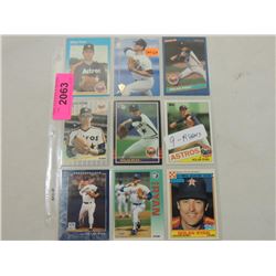 LOT 9 NOLAN RYAN BASEBALL CARDS