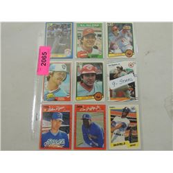 LOT 9 MIXED STARS BASEBALL CARDS