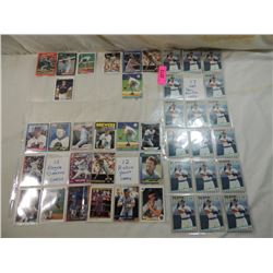 LOT 41 MISC BASEBALL CARDS: MOLITOR, YOUNT, CLEMEN