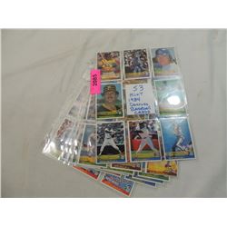LOT 53 1984 DONRUSS BASEBALL CARDS MINT