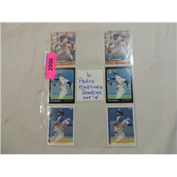 LOT 6 PEDRO MARTINEZ ROOKIE BASEBALL CARDS