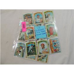 LOT 17 1972 TOPPS EX-MT BASEBALL CARDS