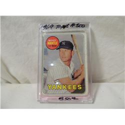 1969 TOPPS MICKEY MANTLE #500 BASEBALL CARD