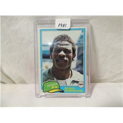 1981 TOPPS RICKEY HENDERSON #261 BASEBALL CARD