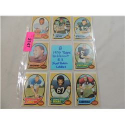 LOT 8 1970 TOPPS EX FOOTBALL CARDS