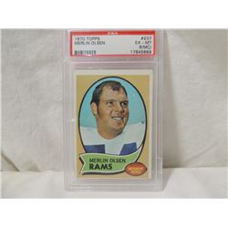 1970 TOPPS MERLIN OLSEN #237 GRADED