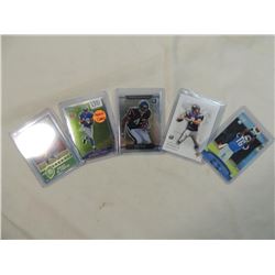 LOT 5 MISC ROOKIE FOOTBALL CARDS:NICKS, TATE, POND