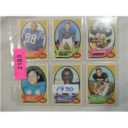 LOT 6 1970 TOPPS FOOTBALL CARDS