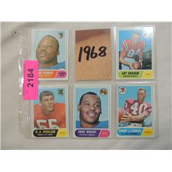 LOT 5 1968 TOPPS FOOTBALL CARDS