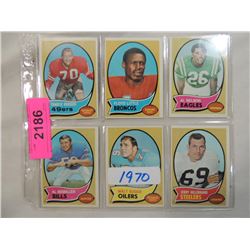 LOT 6 1970 TOPPS FOOTBALL CARDS