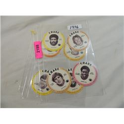 LOT 4 1976 CRANE FOOTBALL CARD DISKS