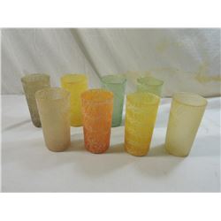 LOT 8 VINTAGE SPAGHETTI STRING GLASSES