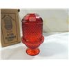 Image 2 : VIKING GLASS GLIMMER RUBY CANDLE HOLDER