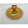 Image 3 : STERLING SILVER INLAY COLORED GLASS DESSERT PLATTE