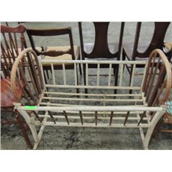 ANTIQUE BENT CANE ROCKING CRADDLE