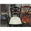 Image 1 : VINTAGE BLACK WOOD DINING CHAIR