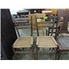 Image 1 : PAIR WOVEN SEAT DINING CHAIRS