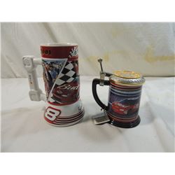 LOT 2 NASCAR DALE EARNHARDT JR BEER STEINS
