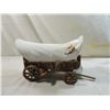 Image 1 : VINTAGE WOODEN COVERED WAGON MODEL