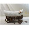 Image 2 : VINTAGE WOODEN COVERED WAGON MODEL