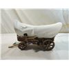 Image 3 : VINTAGE WOODEN COVERED WAGON MODEL