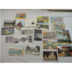 BOX LOT VINTAGE POSTCARDS