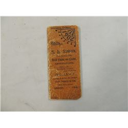 1902 APPOINTMENT POCKET CALENDAR BOOK