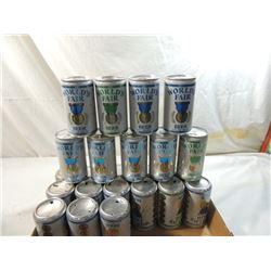 24 WORLDS FAIR BEER CANS