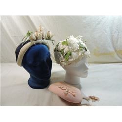 LOT 3 VINTAGE HATS