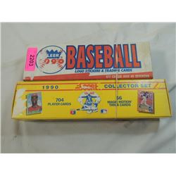 1990 FLEER & 1990 SCORE BASEBALL CARD FACTORY SETS