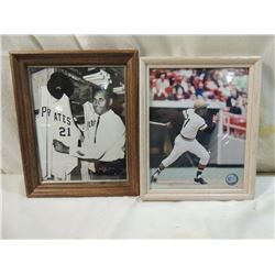 LOT 2 8X10 ROBERTO CLEMENTE FRAMED PHOTOS