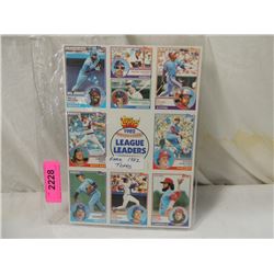 1982 RARE TOPPS PROMO BASEBALL CARD