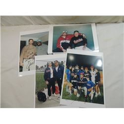 LOT 4 AUTOGRAPHED BOSTON RED SOX PHOTOS