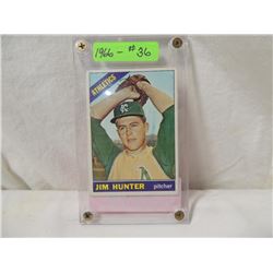 1966 TOPPS JIM HUNTER #36 BASEBALL CARD