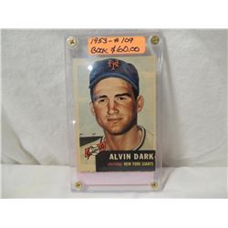 1953 TOPPS ALVIN DARK #109 BASEBALL CARD