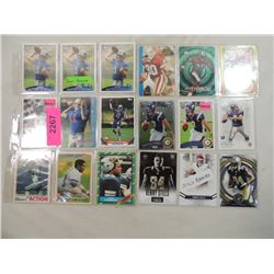 LOT 18 MISC FOOTBALL CARDS:BLEDSOE, PONDER, STILLS