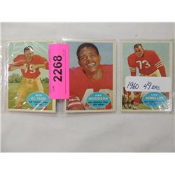LOT 3 1960 49ERS FOOTBALL CARDS