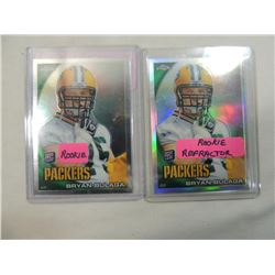 LOT 2 2010 TOPPS ROOKIE REFRACTOR BRYAN BULAGA CAR