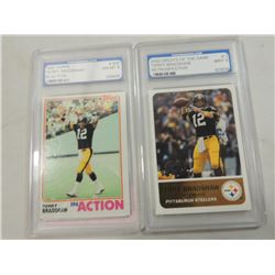 LOT 2 TERRY BRADSHAW GRADED FOOTBALL CARDS